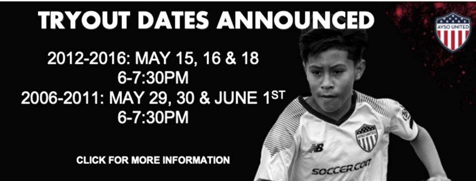 Tryout Dates - Released!!